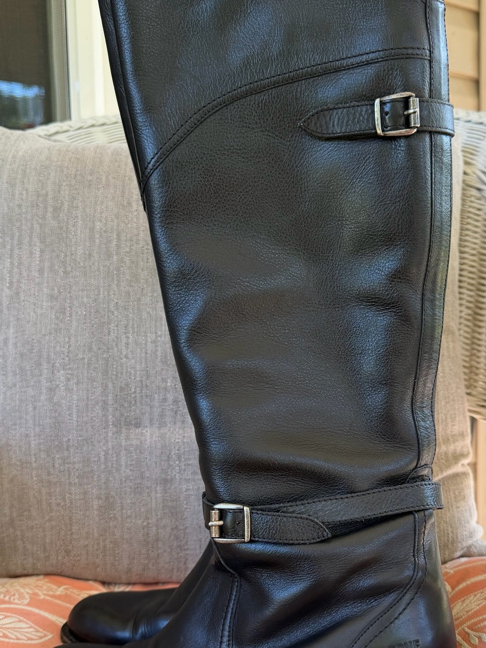 Frye Dorado Leather Riding Boots Black 9